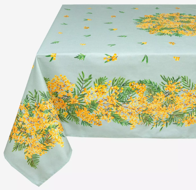 French tablecloth coated or cotton (Mimosa. green)